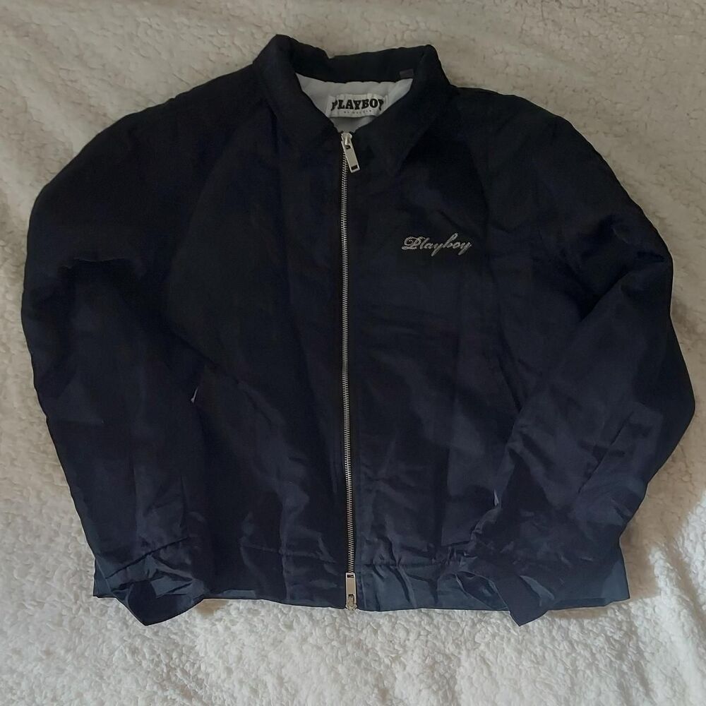 Playboy Men's Black and Navy Jacket